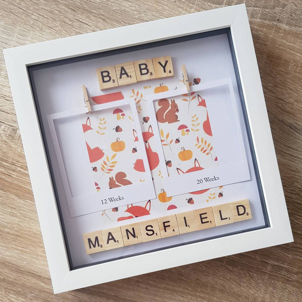 Personalised Baby Scan photo frame. Baby shower gift. New baby gift. Pregnancy gift