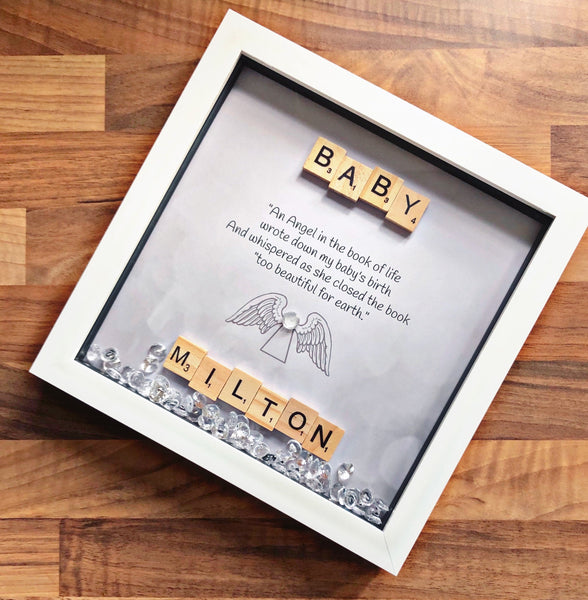 Baby Rememberance frame. Memorial gift. Rainbow baby. Sympathy Gift.