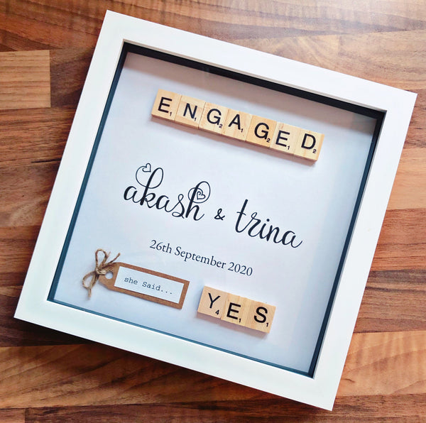 Personlaised Engagement Photo frame gift
