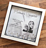 Personalised Mother & Daughter Photo Frame. Box Frame Mother. Daughter Frame. Mum Gift