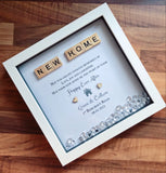 Personalised New Home First home gift. New home frame. First home frame.