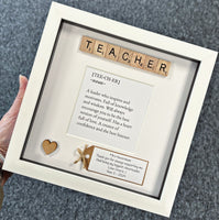 Teacher meaning frame with personalised message