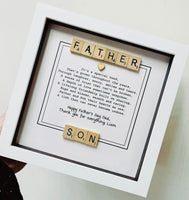 Father & son personalised poem frame