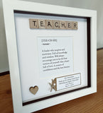 Teacher meaning frame with personalised message