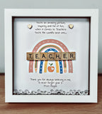 Teacher ‘Thank you’ frame personalised