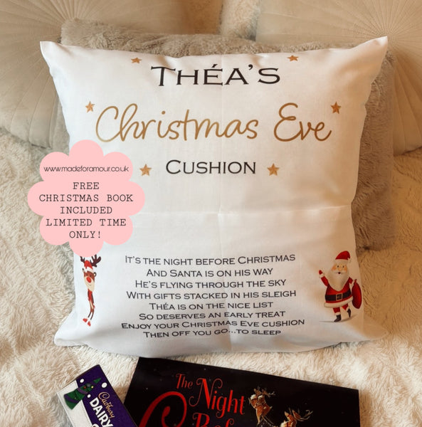 Personalised Christmas Eve Cushion