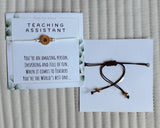 Teacher sunflower poem bracelet