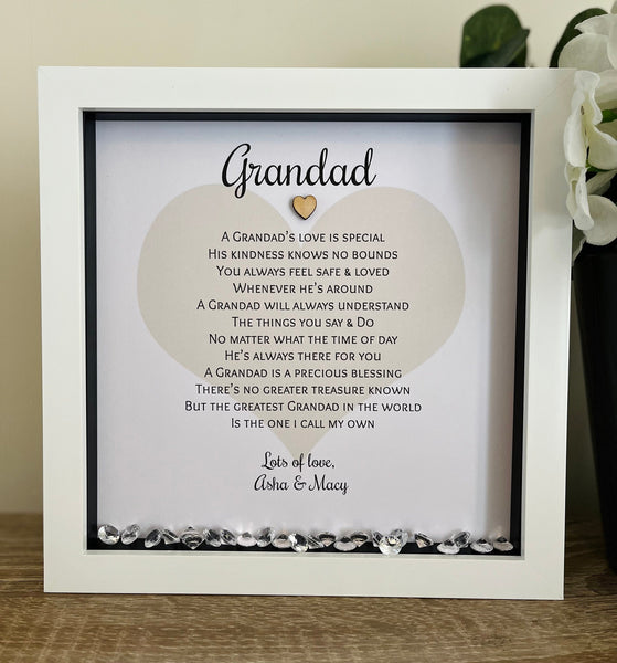 Personalised Grandad poem frame