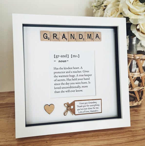 Personalised Grandma meaning frame