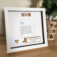 Personalised Son meaning box frame