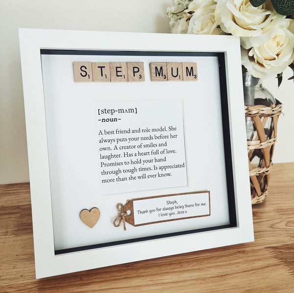 Personalised Step Mum meaning frame