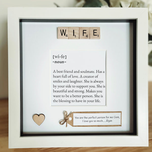 Personalised Wife meaning frame