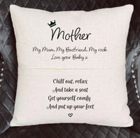 Mum pocket cushion gift