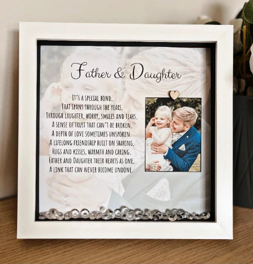 Father & Daughter personalised photo poem frame