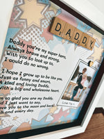 Personalised Daddy photo frame. Daddy gift. Fathers day gift.