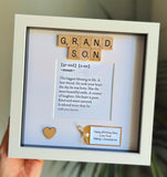 Personalised Grandson meaning frame