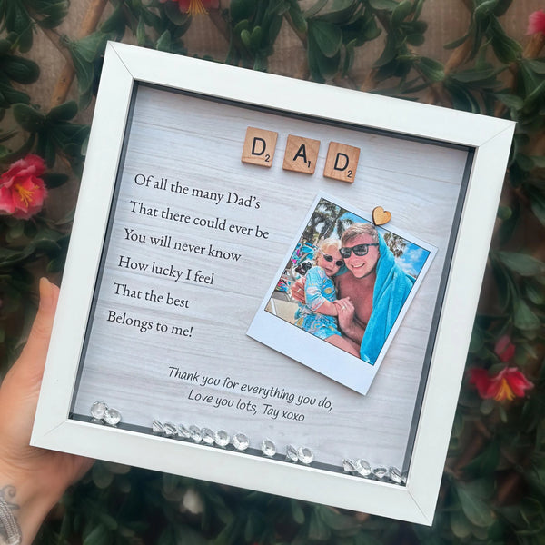 Personalised Dad poem photo frame