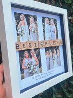 Best friend 4 photo gift - Personalised 3D Frame Present