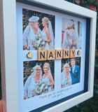 Nanny 4 photo gift - Personalised 3D Frame Present