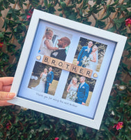 Brother 4 photo gift - Personalised 3D Frame Present
