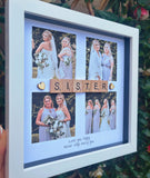 Sister 4 photo gift - Personalised 3D Frame Present