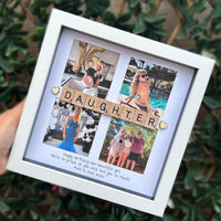 Daughter 4 photo gift - Personalised 3D Frame Present