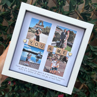 You & Me 4 photo gift - Personalised 3D Frame Present