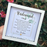 Personalised Bridesmaid/Maid of honour frame gift