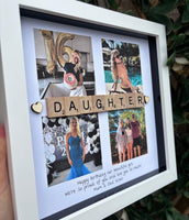 Daughter 4 photo gift - Personalised 3D Frame Present