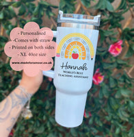 Personalised Teacher 40oz tumbler. decorated Teacher Travel cup. stainless steel thermal tumbler. stanley inspired cup (Copy)