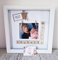 Mother frame daughter photoframe with personalised tag
