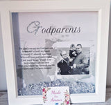 Godparent photo frame personalised gift.