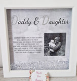 Daddy Daughter Crystal photo frame. Father and daughter frame