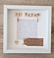 Personalised Anniversary frame.