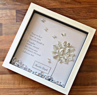 Remeberance frame. Remembrance poem. 3D butterfly memory frame.