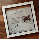 Pet remembrance photo frame. Personalised pet frame. Pet sympathy gift.