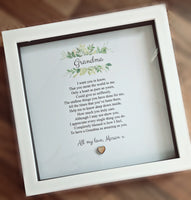 Mum personalised poem frame . Mummy poem frame. Personalised gift for Mum