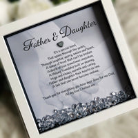 Father and daughter verse frame with personalised line message. Father gift. Dad gift. Daughter gift.