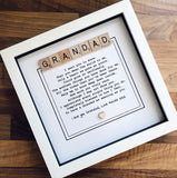 Personalised Dad poem frame. Personalised dad frame. Father’s Day gift. Dad gift.