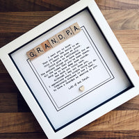 Personalised Dad poem frame. Personalised dad frame. Father’s Day gift. Dad gift.