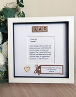 Personalised Dad meaning frame. Dad gift. Fathers day gift.