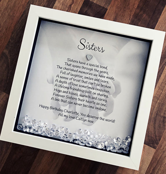 Personalised Sister verse frame.